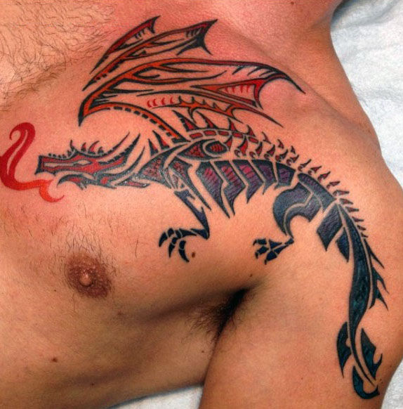 tatuagem dragao tribal 70