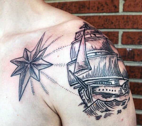 tatuagem estrela nautica 88