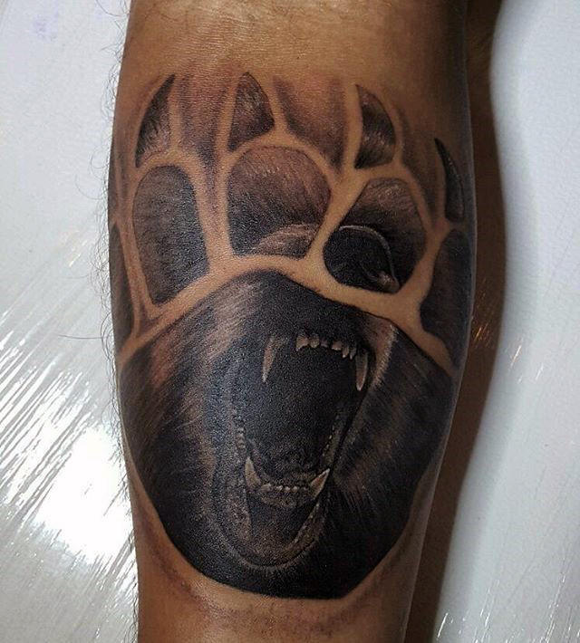 tatuagem garra arranhao urso 06