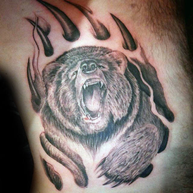 tatuagem garra arranhao urso 110