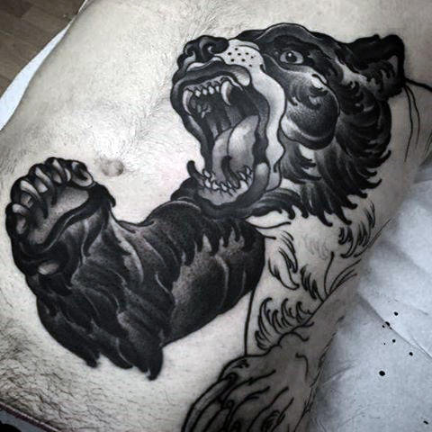 tatuagem garra arranhao urso 14