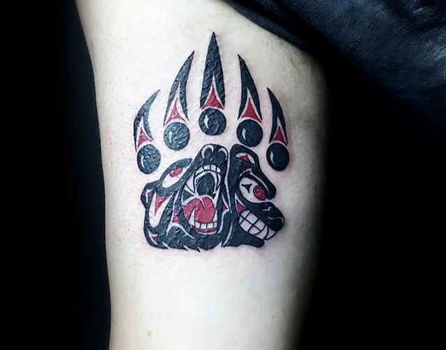 tatuagem garra arranhao urso 144
