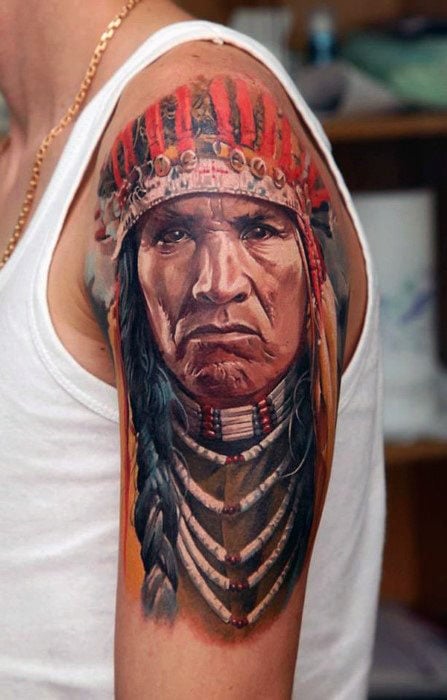 tatuagem indio americano 32156