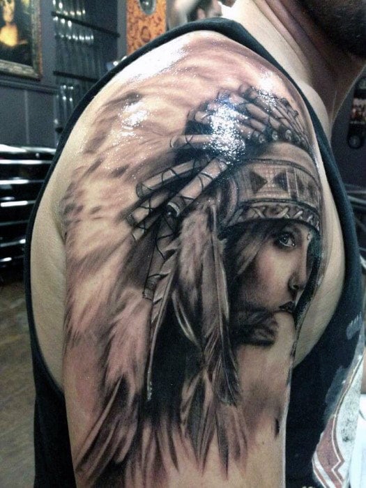 tatuagem indio americano 7314