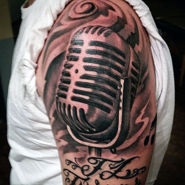 tatuagem microfone 110