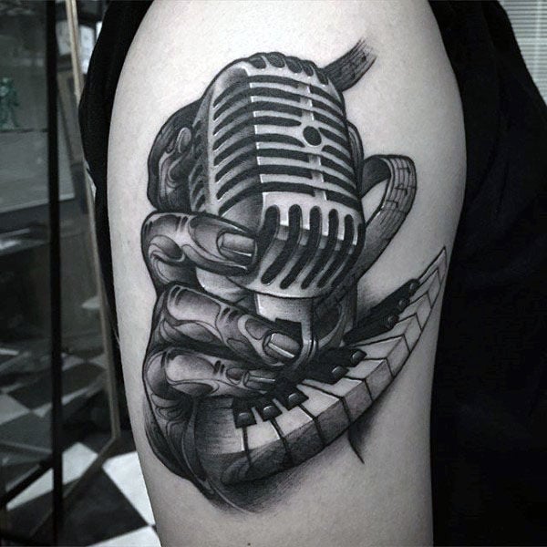 tatuagem microfone 112