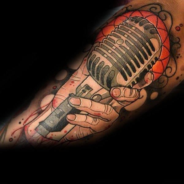 tatuagem microfone 116