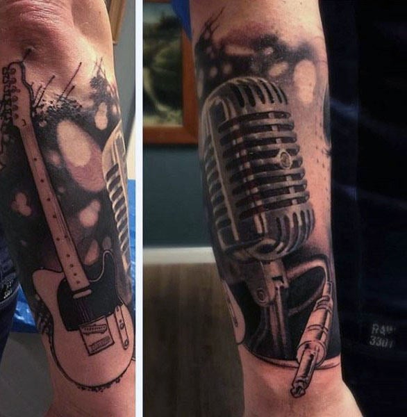 tatuagem microfone 118