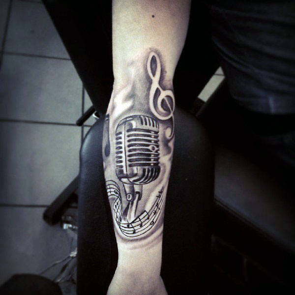 tatuagem microfone 32