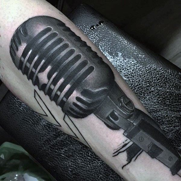 tatuagem microfone 34