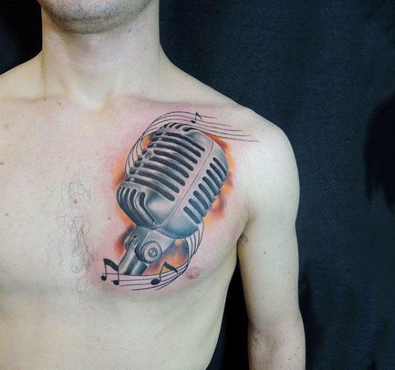 tatuagem microfone 36