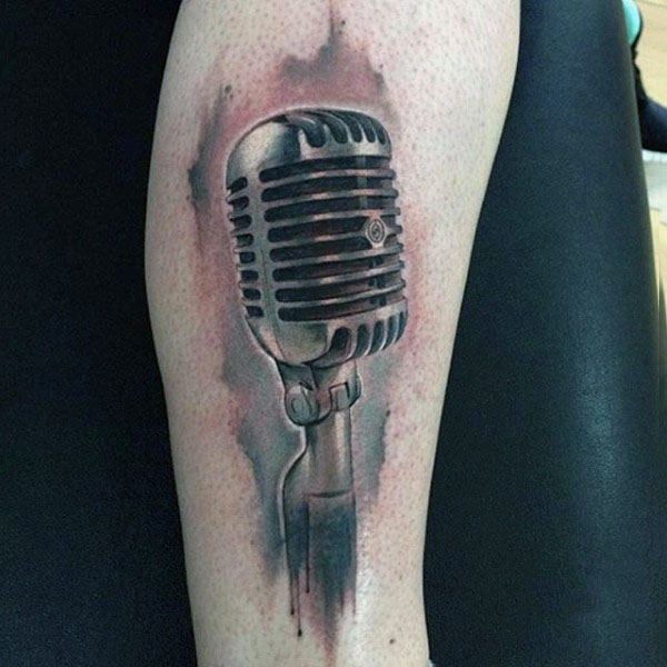 tatuagem microfone 50