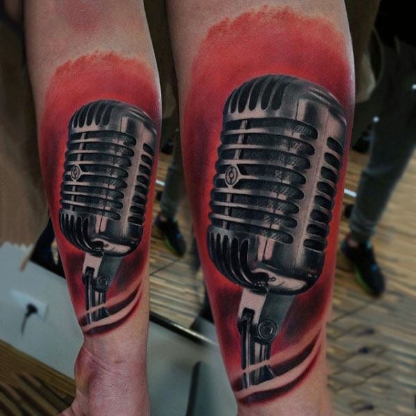 tatuagem microfone 52