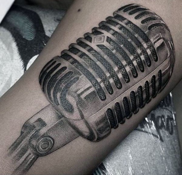 tatuagem microfone 66