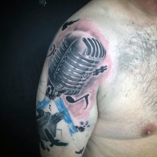 tatuagem microfone 70