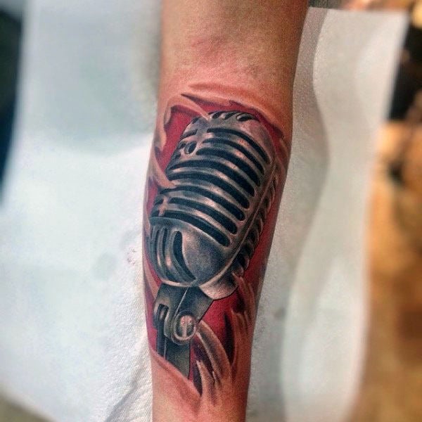 tatuagem microfone 78