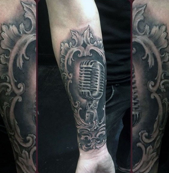 tatuagem microfone 92