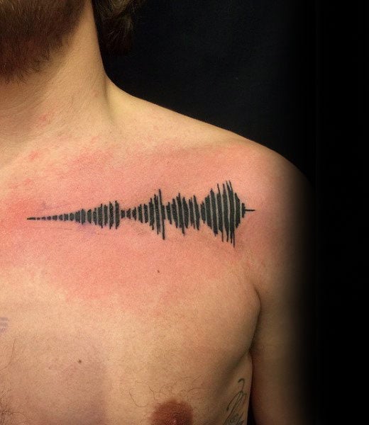 tatuagem ondas sonoras 12