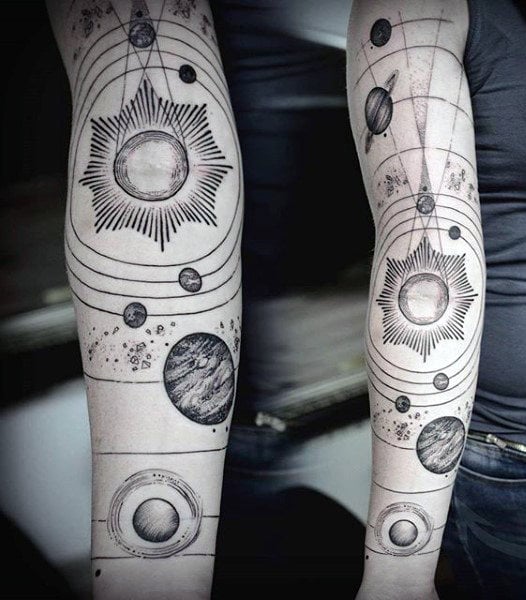 tatuagem sistema solar 13