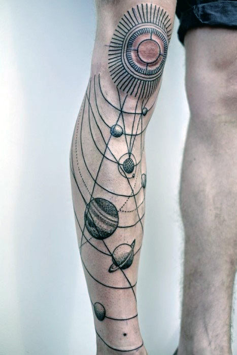 tatuagem sistema solar 33