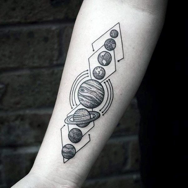 tatuagem sistema solar 49