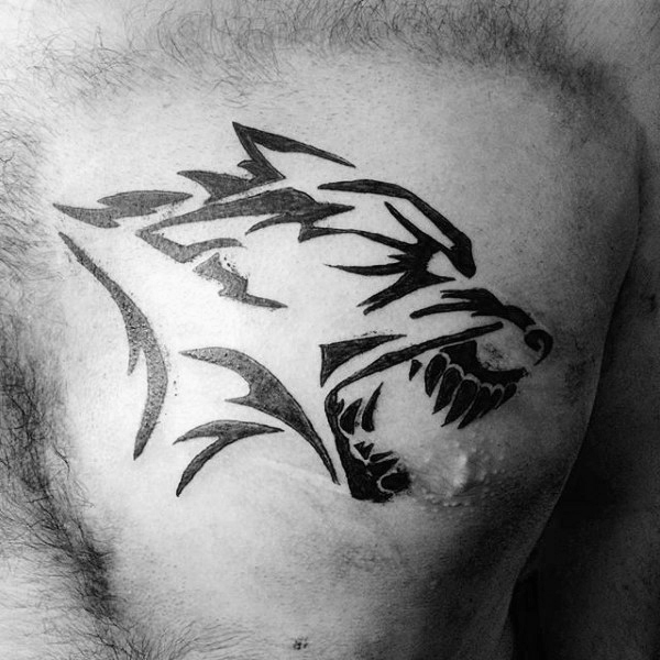 tatuagem lobo tribal 67