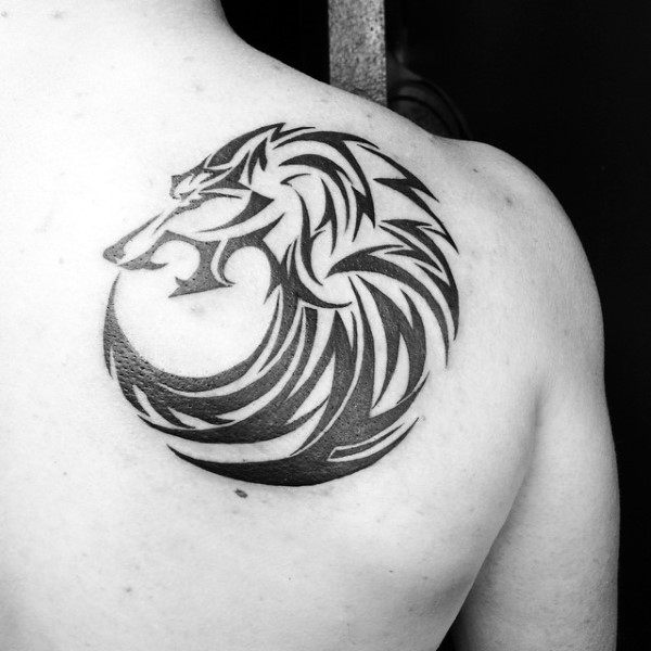 tatuagem lobo tribal 69