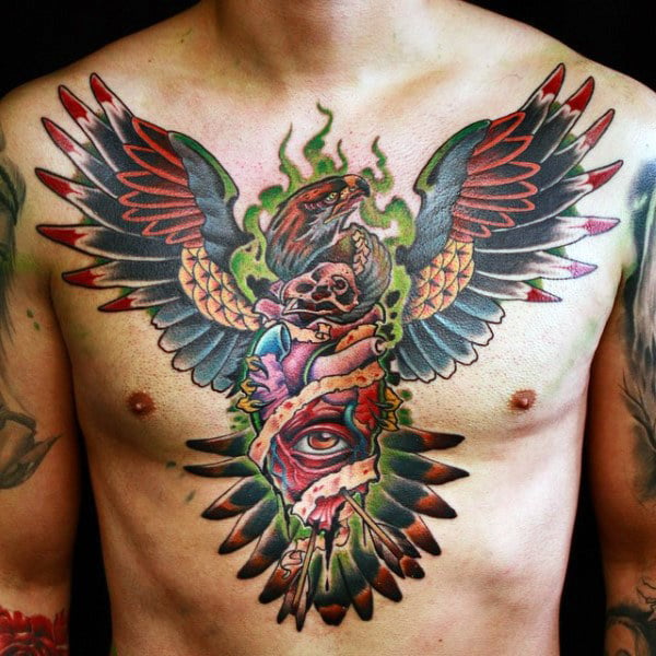 tatuagem aguia peito 155