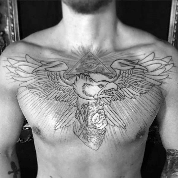 tatuagem aguia peito 17