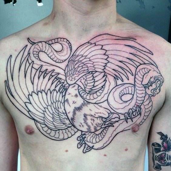 tatuagem aguia peito 19