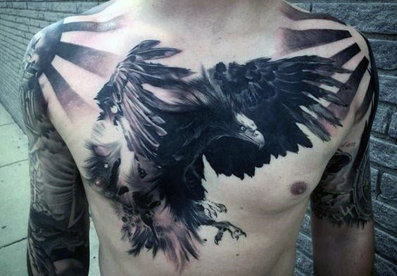 tatuagem aguia peito 41