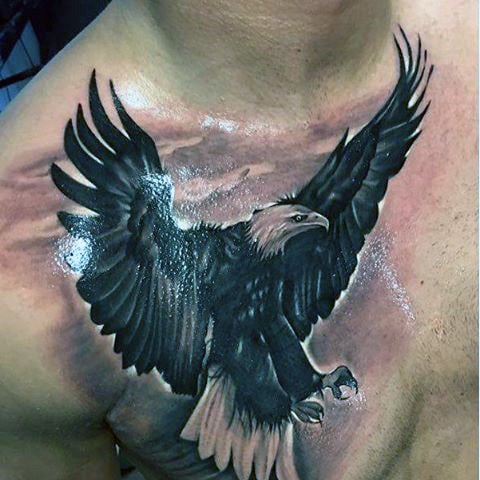 tatuagem aguia peito 61