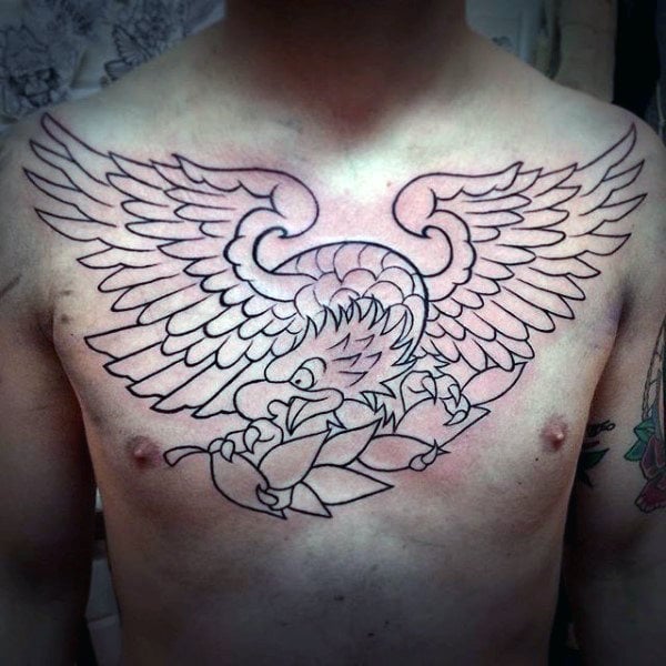tatuagem aguia peito 65