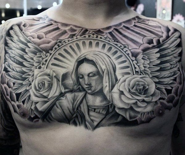 tatuagem asas no peito 13