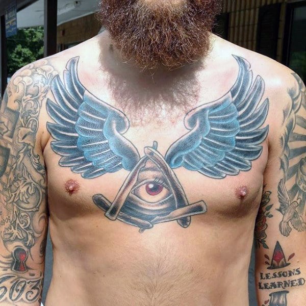 tatuagem asas no peito 69