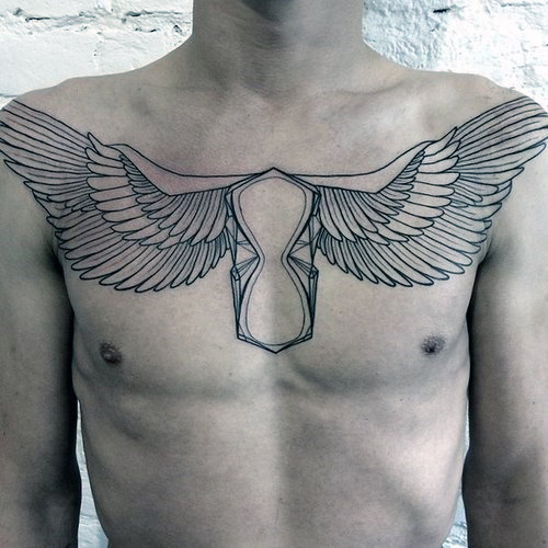 tatuagem asas no peito 73