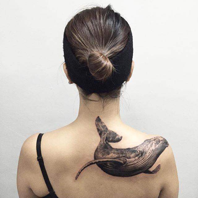 90 Tatuagens de baleias (com o significado)