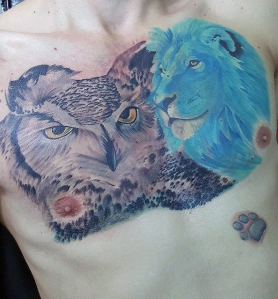 tatuagem coruja peito 87