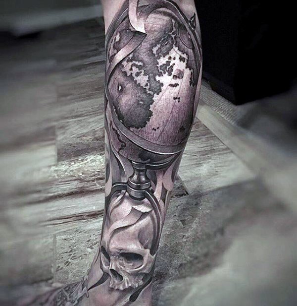tatuagem globo terrestre 45