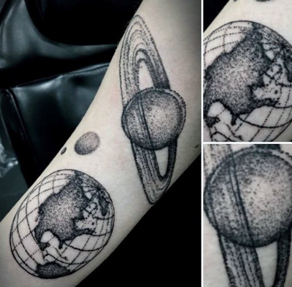 tatuagem globo terrestre 81