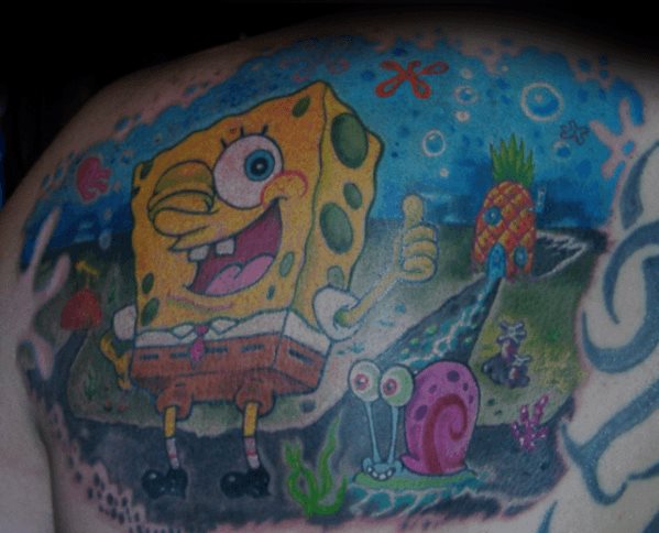 tatuagem spongebob 27
