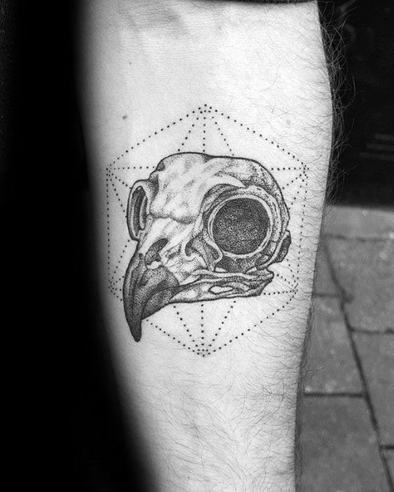 tatuagem caveira coruja 65