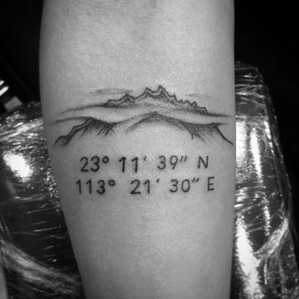 tatuagem coordenadas geograficas 97