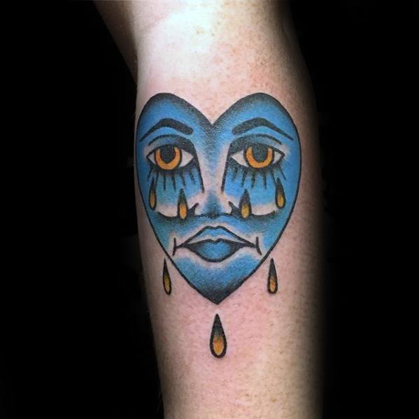tatuagem coracao chorando 53