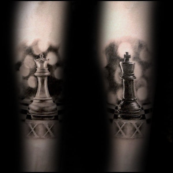 All sizes  Tattoo do @will_per Peças de Xadrez Rei e Rainha #king