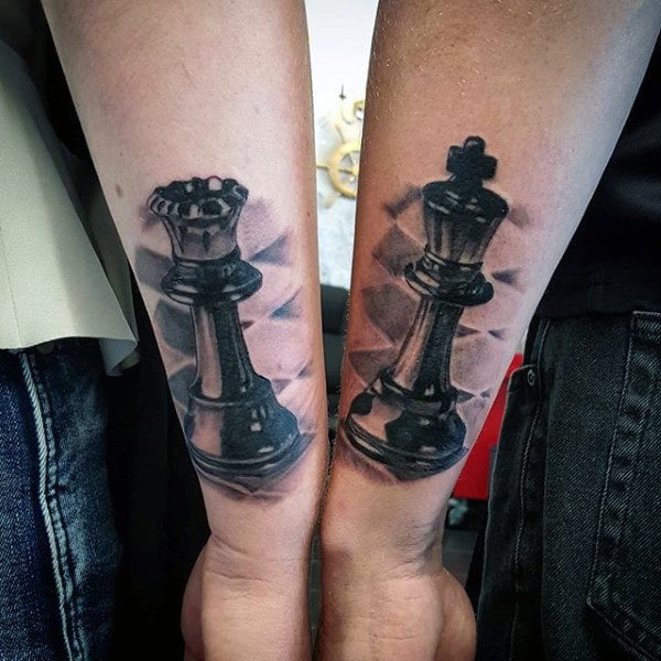 Pin de Melin Menjura em Tatuajes  Xadrez tatuagem, Tatuagem de