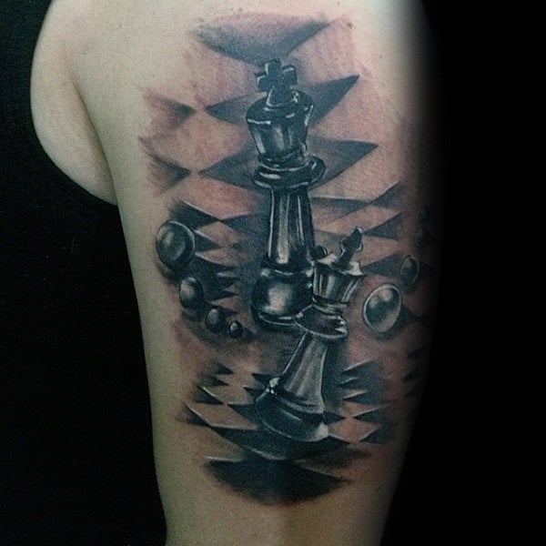 All sizes  Tattoo do @will_per Peças de Xadrez Rei e Rainha #king #queen  #chess #chesspieces #chessgame #draw #drawing #hathox #tattoo #tatuagem  #tattooists #tattoos #tattooart #tattooartist #tattooed #tattooink  #tattoolove #tattoolife #tattooinked