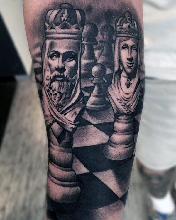 Resultado de imagem para peça de xadrez tattoo