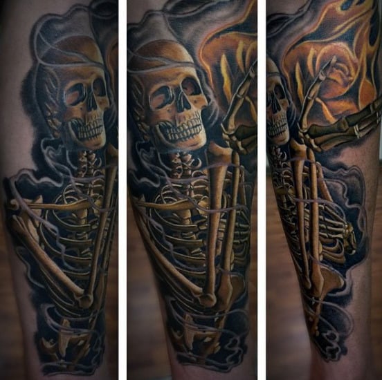 tatuagem esqueleto 69