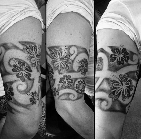 tatuagem flor cha de hibisco 138